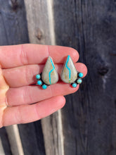 Load image into Gallery viewer, Royston Ribbon Turquoise Earrings E0046