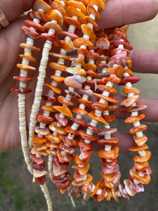 Orange Spiny Oyster Necklace N0311