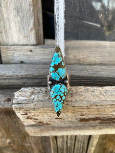 #8 Turquoise Ring Size 9 R0216