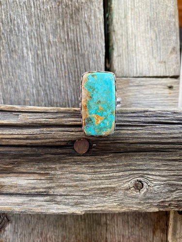Easter Blue Turquoise Ring Size 8 1/4 R0228