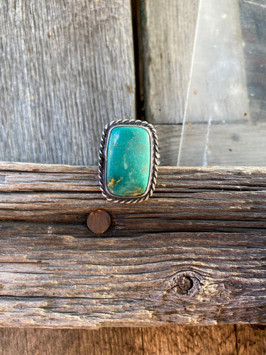 Fox Turquoise Ring Size 8 R0307