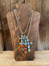 Load image into Gallery viewer, Orange Spiny Oyster Cross Pendant P0462