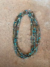 Load image into Gallery viewer, Square Bead Turquoise Necklace