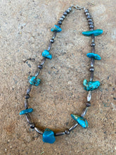 Load image into Gallery viewer, Vintage Silver and Turquoise Necklace