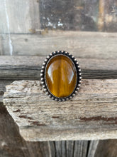 Load image into Gallery viewer, Tigers Eye Ring Size 7 R0385