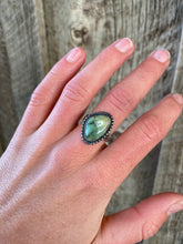 Load image into Gallery viewer, Nautilus Variscite Ring Size 7.5 R0328