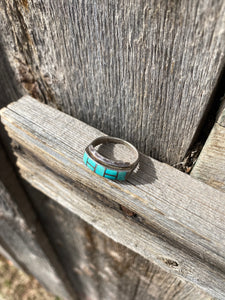Vintage Inlay Ring Size 8 R0416
