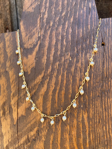 Gold Pearl Choker N0683