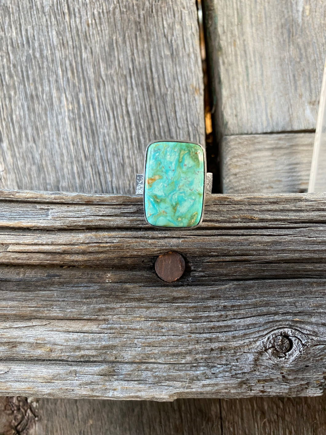 Cripple Creek Turquoise Ring 8.5 R0332