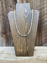 Load image into Gallery viewer, Tan Heishi and Silver Necklace
