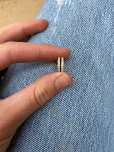 Load image into Gallery viewer, Petite Baguette CZ Huggie Hoops
