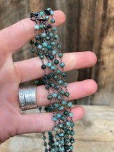 Load image into Gallery viewer, Emerald Green Oxidized Chain N0731