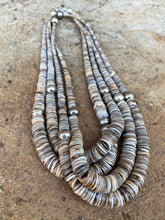 Load image into Gallery viewer, Graduated Turquoise Heishi Necklace N0697