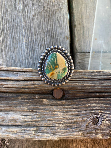 Pilot Mountain Turquoise Ring Size 7.5 R0309