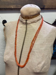 G107 3 strand Coral Necklace