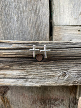 Load image into Gallery viewer, Sterling Silver Cross Earrings E0055