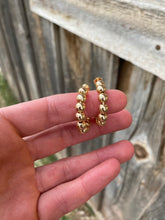 Load image into Gallery viewer, Gold Filled Beaded Hoop Earrings
