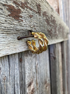 Twisted Gold Filled Hoops E0219