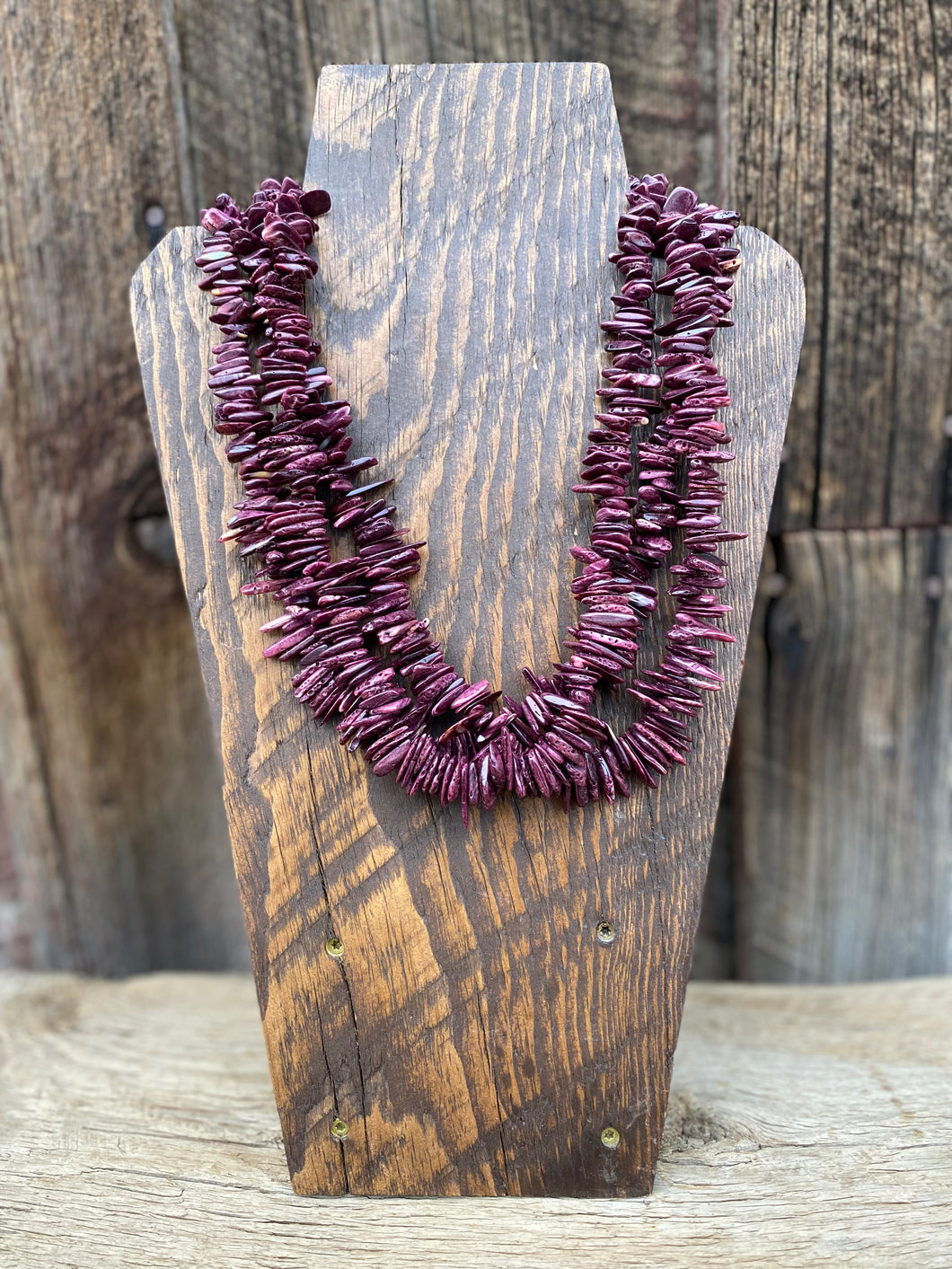 Purple Spiny Oyster Necklace N0575