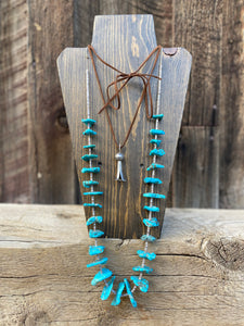 Vintage Turquoise Necklace N0739