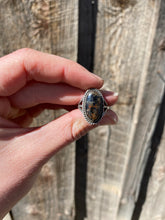 Load image into Gallery viewer, Vintage Petrified Wood Ring Size 7 R0251