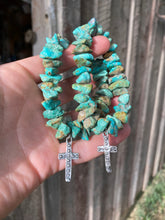 Load image into Gallery viewer, Cross Charm Turquoise Stretchy Bracelet C0394