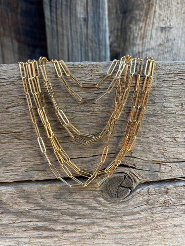 Gold Filled Paperclip Chain N0555