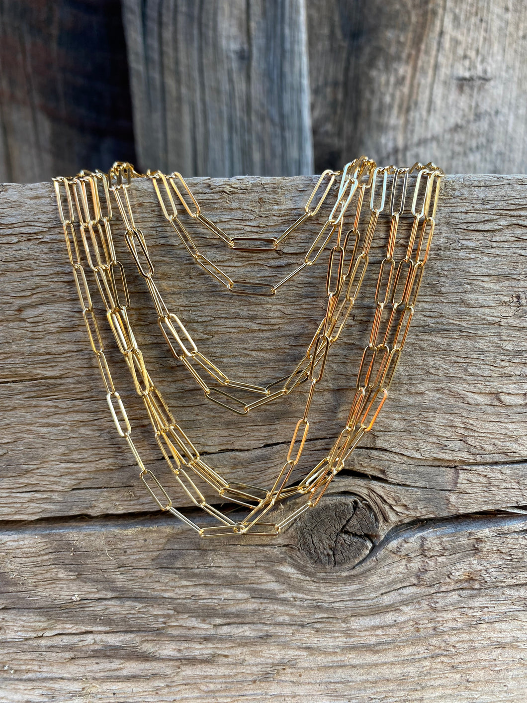 Gold Filled Paperclip Chain N0555