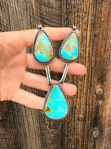 Kingman Turquoise Lariat Necklace N0704