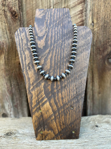 Graduated Sterling Silver HANDMADE Navajo Pearls N0647
