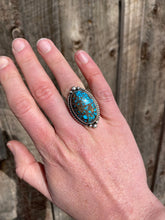 Load image into Gallery viewer, Vintage Turquoise Ring Size 6 R0391