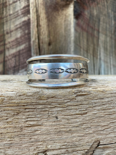 Silver Stamped Cuff C0366