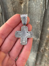 Load image into Gallery viewer, PO669 Stamped Cross Pendant