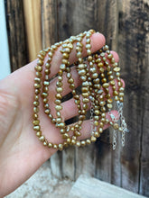 Load image into Gallery viewer, Brown/Gold Pearl Necklace