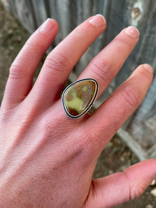 Aloe Variscite Ring Size 7.5 R0373