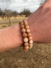 Load image into Gallery viewer, Pink Moonstone Stretch Bracelet 8mm C0231
