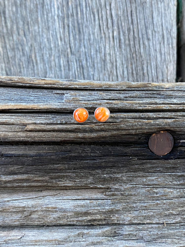 Orange Spiny Oyster Earrings E0090