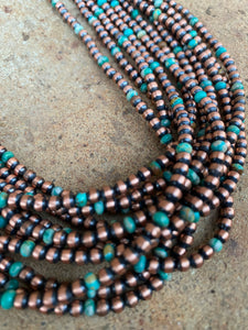 Copper and Turquoise Necklace N0750