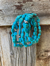 Load image into Gallery viewer, Turquoise Stretchy Bracelet