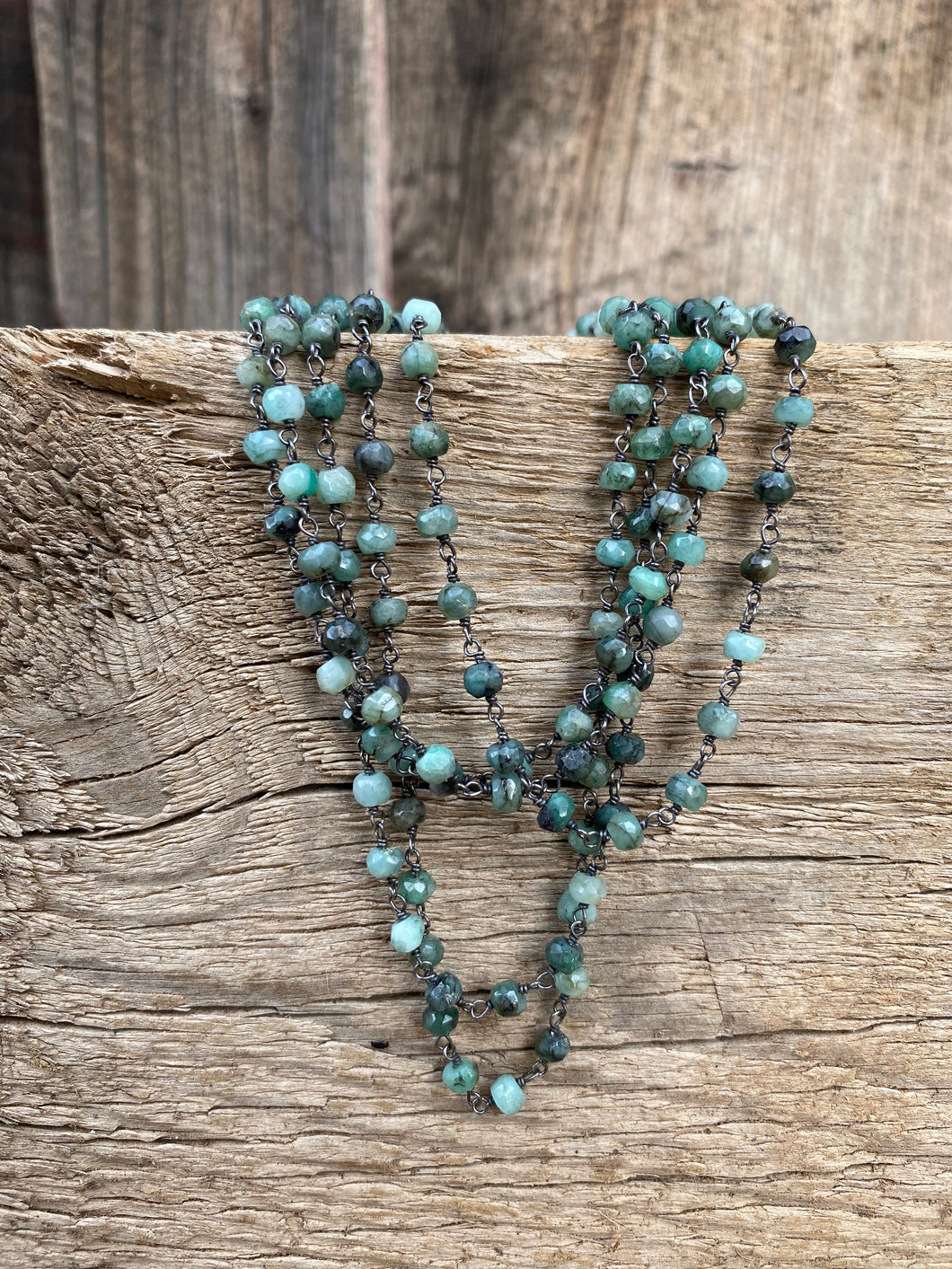 Emerald Green Oxidized Chain N0731