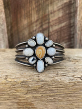 Load image into Gallery viewer, Elk Ivory &amp; White Buffalo Cuff C0349