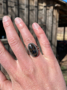 Vintage Petrified Wood Ring Size 7 R0251