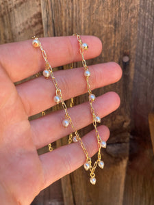 Gold Pearl Choker N0683