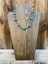 Load image into Gallery viewer, Vintage Silver and Turquoise Necklace