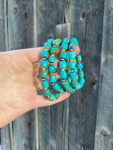 Turquoise Spiny Oyster Stretchy Bracelet C0399