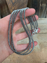 Load image into Gallery viewer, 3mm Sterling Suacer Necklace 16” N0687