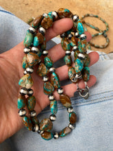 Load image into Gallery viewer, Fox Turquoise and Silver Necklace N0724