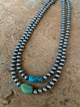 Load image into Gallery viewer, Blue Turquoise Barrel Necklace N0919