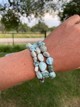 Load image into Gallery viewer, Larimar Stretch Bracelet