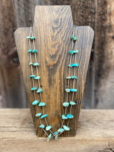 Vintage Silver and Turquoise Necklace N0498